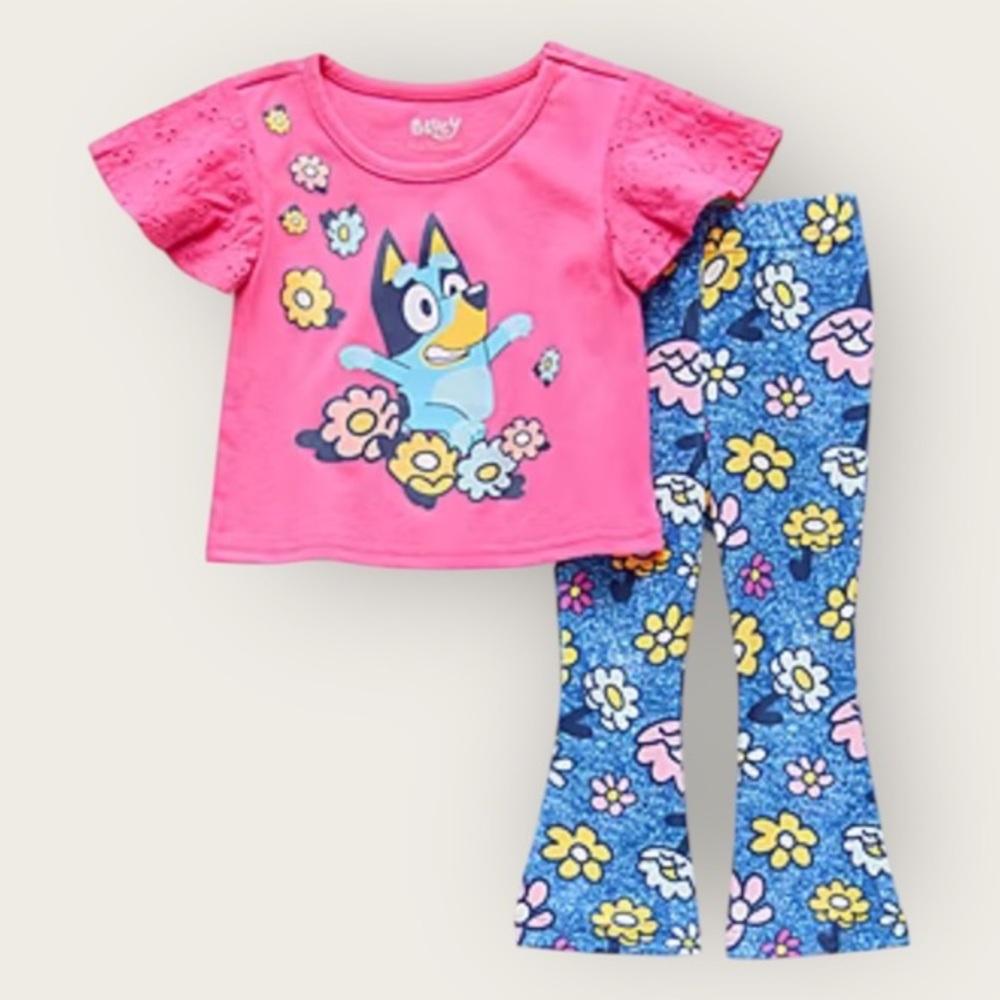 Happy Threads Baby Girl 2-pc. Bluey Legging Set
